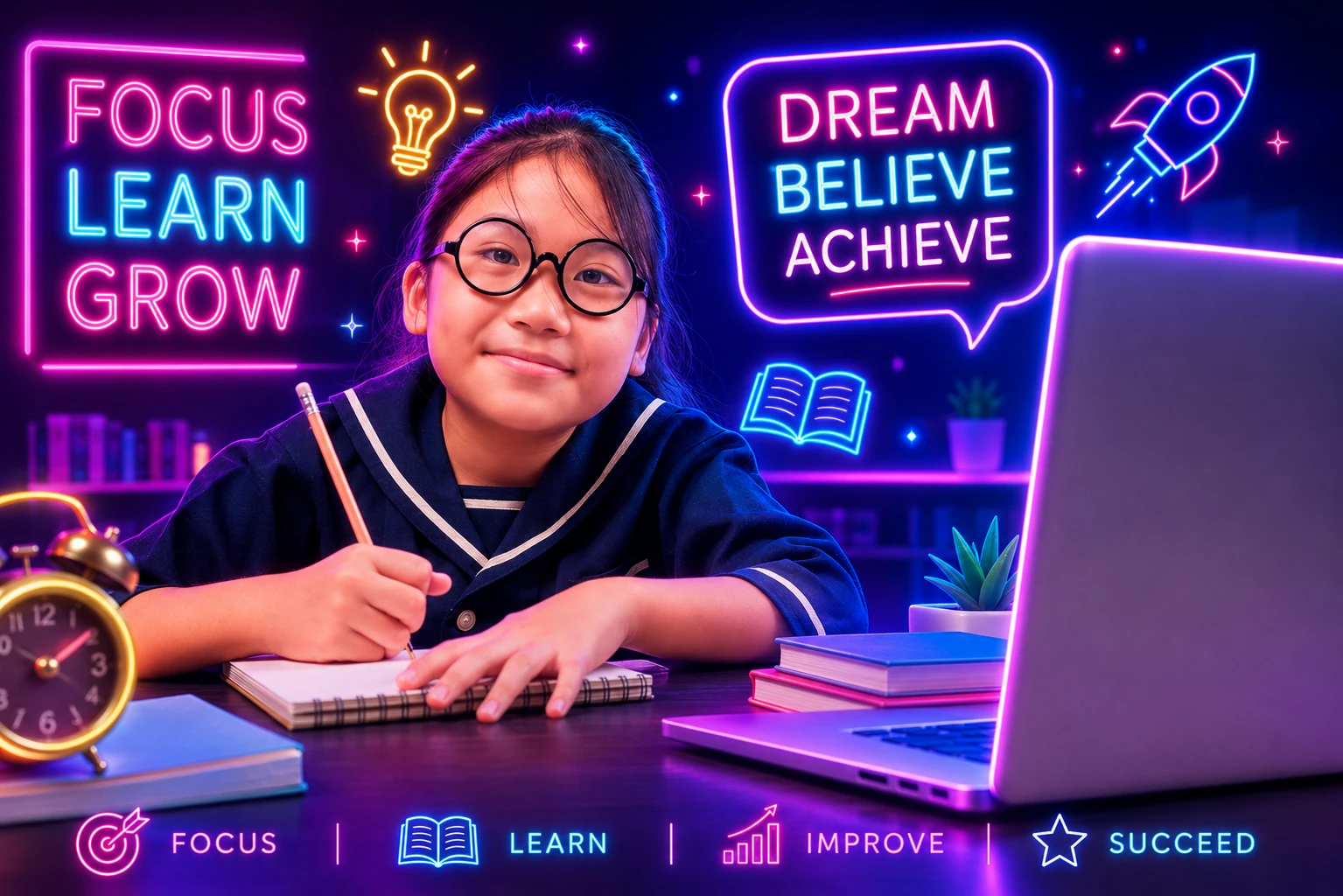 古い英語ダイアログのPDFと音声ファイルをノートパソコンで復習している学習者